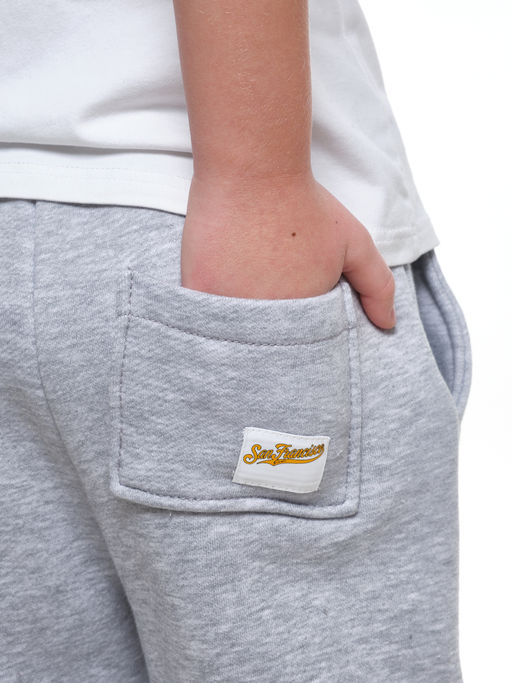 Брюки для мальчика штаны спортивные 22-0431 св.серый меланж - Mini maxi фото 4