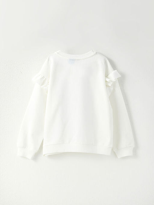 Bisiklet Yaka Elsa Bask?l? Uzun Kollu K?z ?ocuk Sweatshirt - Waikiki фото 2