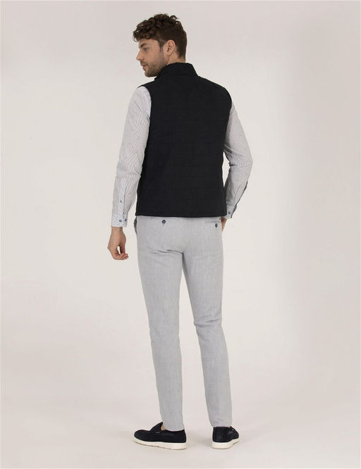 A__k Mavi Slim Fit Belden Ba_lamal_ Chino Pantolon
