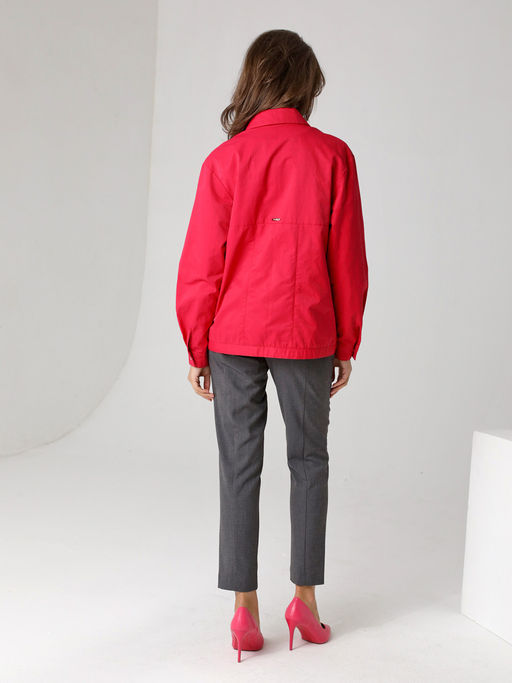 23139 Ветровка без подкладки малиновый - Dizzyway фото 2