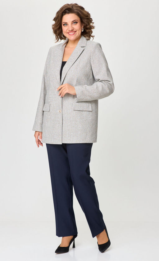 Жакет БелЭльСтиль 762 молочно-синий фото 5