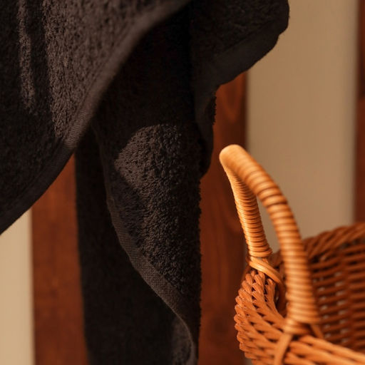 Полотенце махровое «Этель. Терри», 70×140 см, хлопок 100%, чёрное