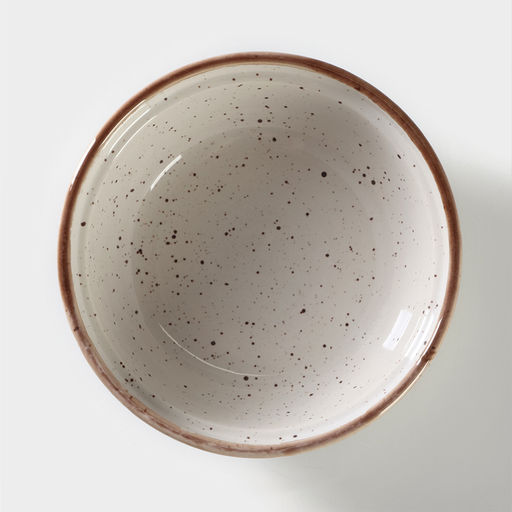 Тарелка Хорекс Punto bianca, 600 мл, d=15.5 см, фарфор, белая