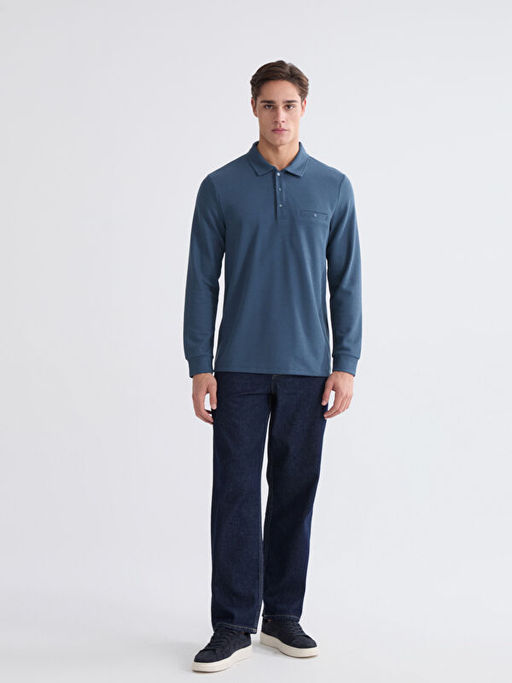 Polo Yaka Erkek Sweatshirt