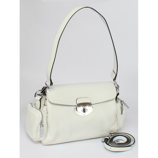 Сумка женская натуральная кожа GU 2033-3626, 1отд, плечевой ремень, белый SALE 259847 - Adelia фото 6