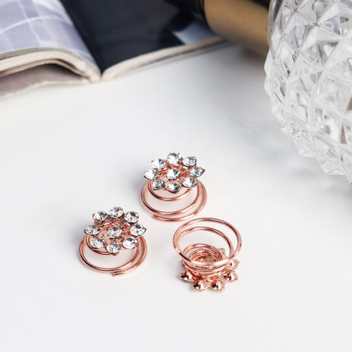 Цена за 24 шт. Шпилька пружинка «Василёк», d=1.5 см, золото