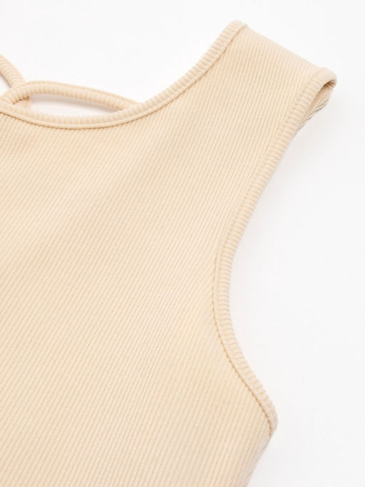 Топ с сеткой женский MINAKU: Casual Collection, ваниль, размер 46