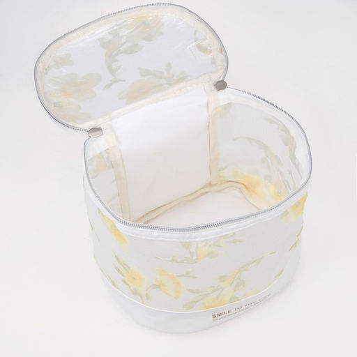 Косметичка на молнии, цвет бело/зелёный