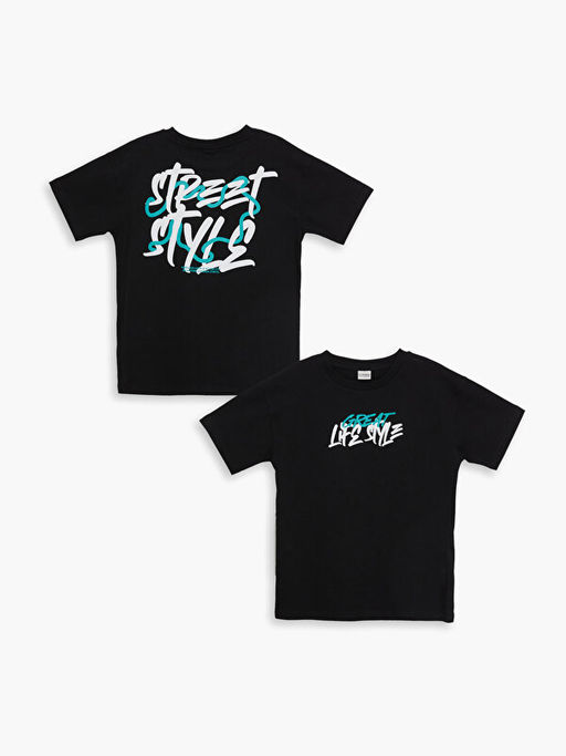 Oversize Bisiklet Yaka Erkek ?ocuk Ti??rt