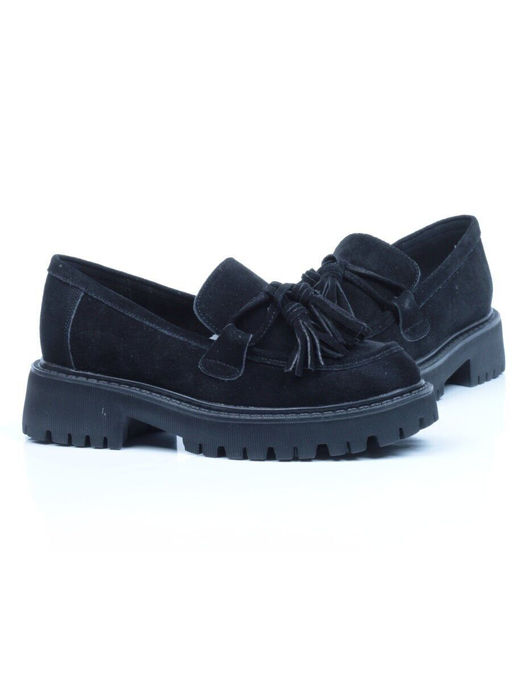 03-5929-1 BLACK Лоферы женские (натуральная замша) - No name фото 13