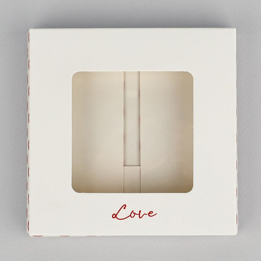 Цена за 5 шт. Коробка для шоколада квадратная «Сердца», 10.2 х 10.2 х 1.4 см