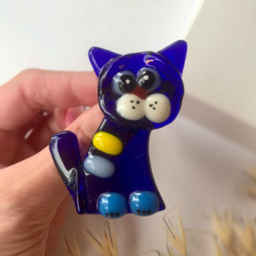 Брошь Грустный кот - Стрекоза фото 2