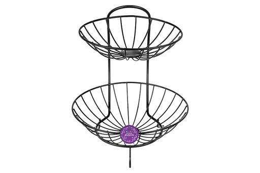 Корзина для фруктов 28*26,5*35,5 см "Черная" двухъярусная
