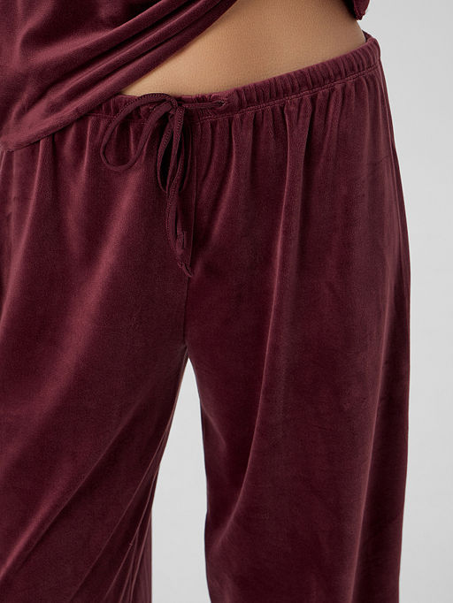 Комплект домашний женский велюровый бордовый - Mark formelle фото 6