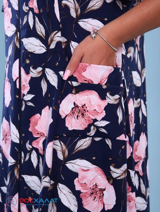 Трикотажный халат на молнии маки КМ-17 (3)