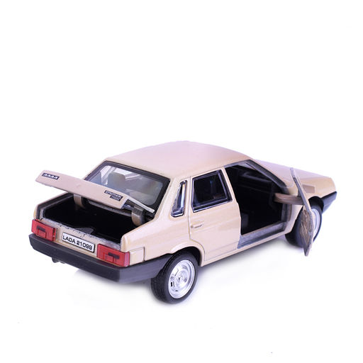 Машина металл LADA-21099 "Спутник" 12 см, (откр. двери, багаж, бежевый) инерц, в коробке