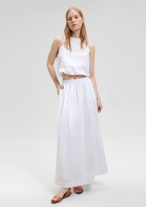 Beyaz Uzun Etek