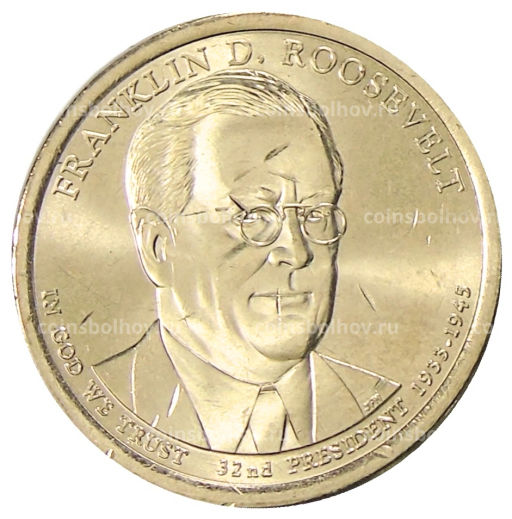1 доллар 2014 года P США 32-й президент США Франклин Рузвельт