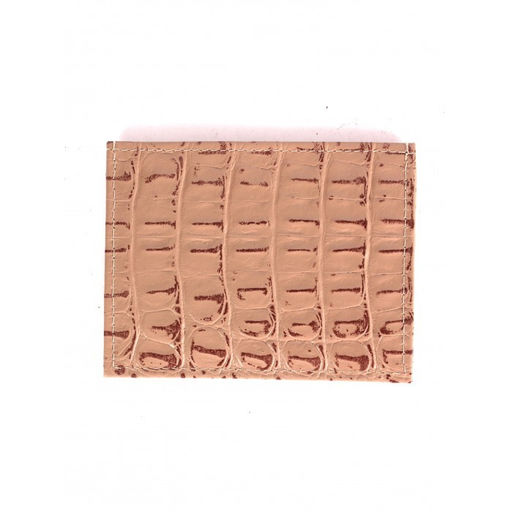 Визитница-кардхолдер Croco-ВК-214 н/к, 1отд, 3карм, бежевый кайман (79) 264802  фото 2