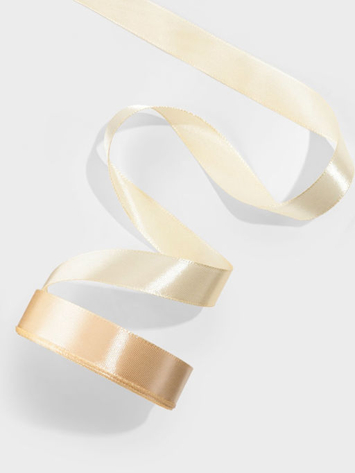 Цена за 4 шт. Лента атласная Арт Узор, 20 мм, 23±1 м, светло-бежевая