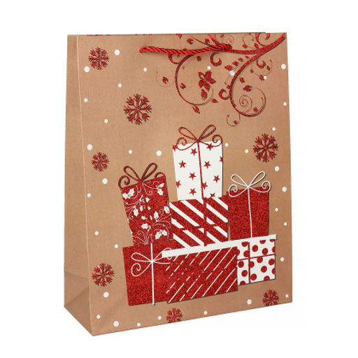 Цена за 12 шт. Пакет подарочный 26х32х10 / NG52 /уп 12/480/Новый год - ГалеонТрейд фото 9