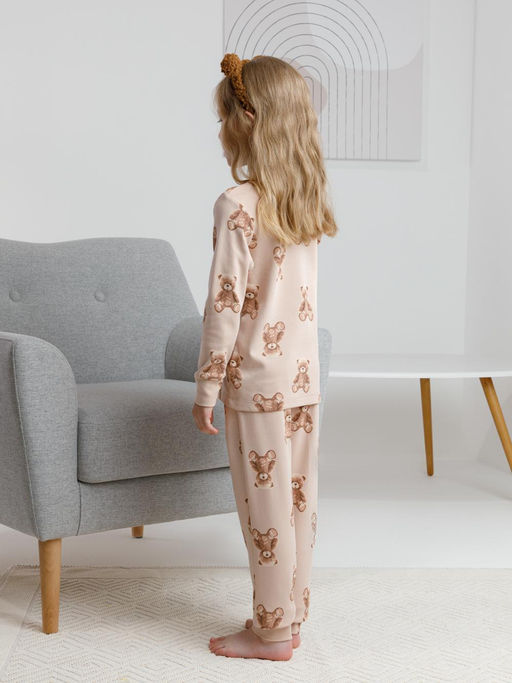 К 1552/нюдовый беж,милые мишки пижама дет - Crockid фото 3
