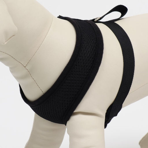 Шлейка мягкая из неопрена, размер S, ОШ 24 см, ОГ 24-34 см, чёрная - Пижон фото 2