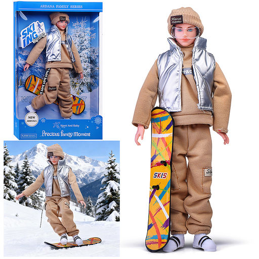 Кукла "Зимнии каникулы" с аксессуарами, в коробке