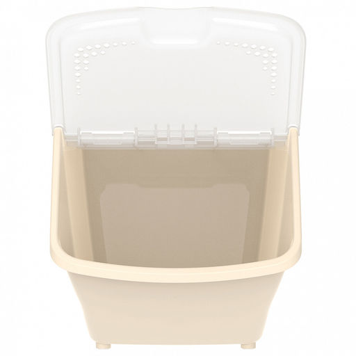 Контейнер для продуктов 10,5л, 33,7х23,8х21,7см, откидная крышка с отверстиями, полипропилен, слоновая кость (Россия) - Домашняя мода фото 5