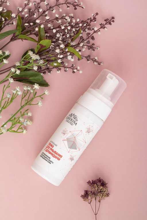 Пенка для умывания с церамидами для увлажнения, регенерации и защиты повреждённой кожи - Siberina фото 3