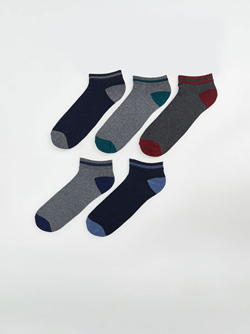 Renk Bloklu Erkek Patik ?orap 5li