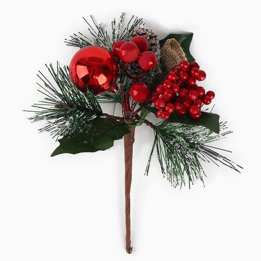 Ветка декоративная новогодняя, 17×13×10 см