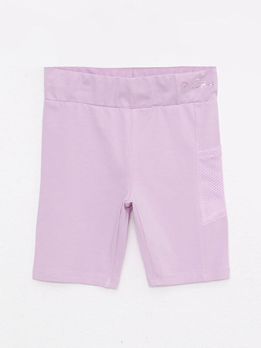 Beli Lastikli Bask?l? K?z ?ocuk K?sa Tayt