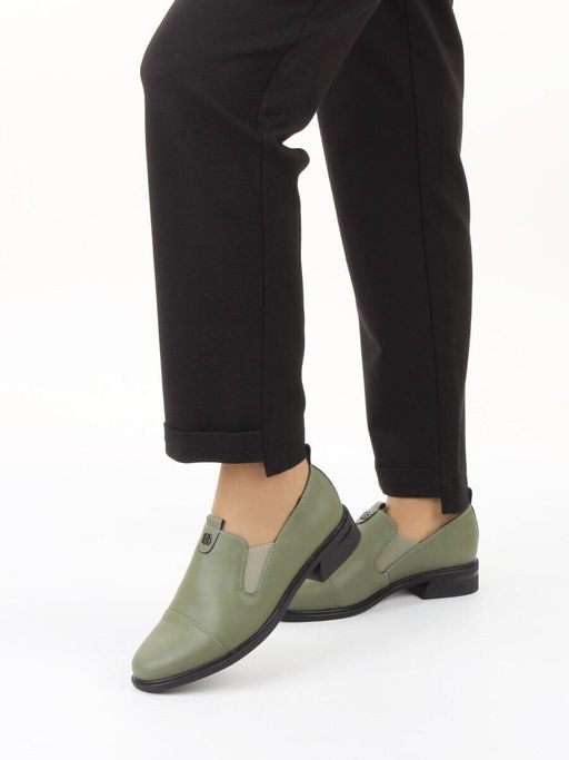 06-M47-18 GREEN Туфли женские (натуральная кожа)