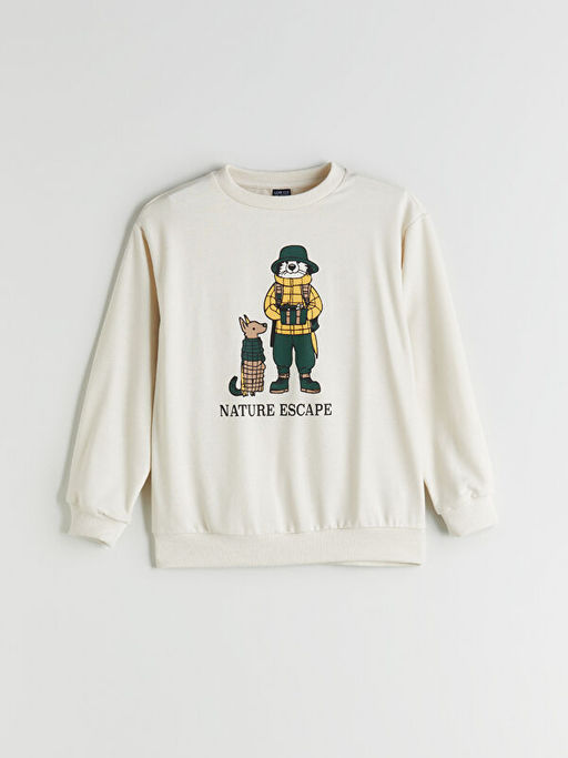 Bisiklet Yaka Erkek ?ocuk Sweatshirt