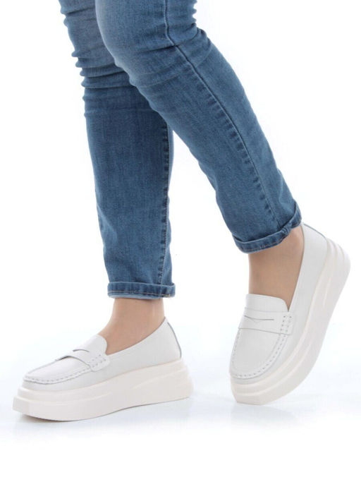 03-PDE31-1 BEIGE Лоферы женские (натуральная кожа)