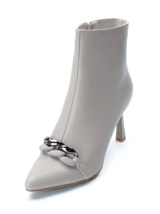 01-PCM343-3 GRAY Ботинки демисезонные женские (натуральная кожа, байка) - Фабричный китай фото 6