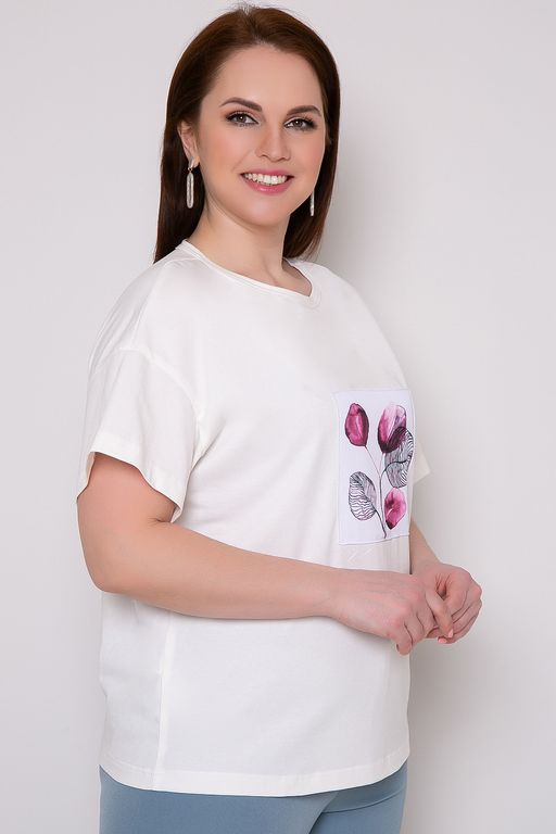 Футболка блуза 95% хлопок, 5% эластан