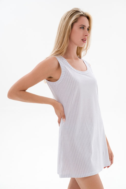 Ночная сорочка женская из кулирки Машенька серый - Амадэль фото 5