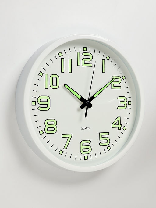 Часы настенные интерьерные «Классика», плавный ход, светящиеся, d=30 см