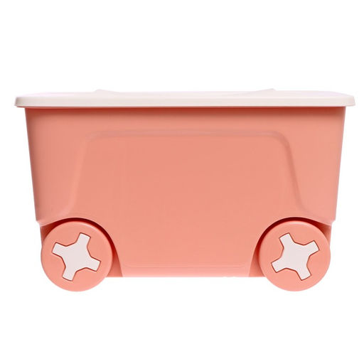 Детский ящик для игрушек COOL, на колёсах, 50 л, цвет персиковая карамель