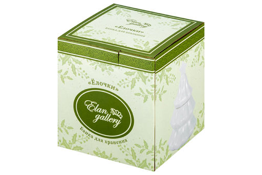 Банка д/хранения 350 мл 11*11*16 см Новогодняя елка с крышкой с сил.уплотнит. - Elan gallery фото 7