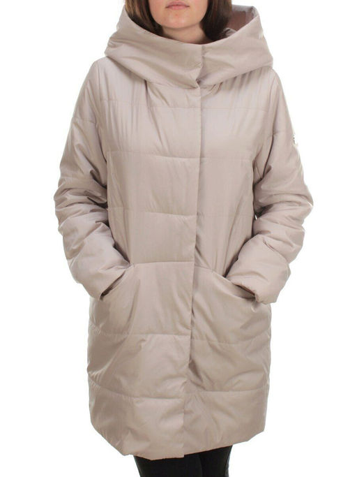 22225 BEIGE Куртка демисезонная женская (100 гр. синтепон) - Фабричный китай фото 2