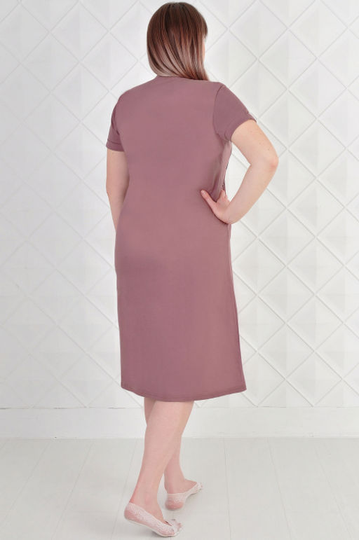 Арт. 4125 Туника женская 50-58 (5 шт) Цвет:кофейный - Калинка фото 3