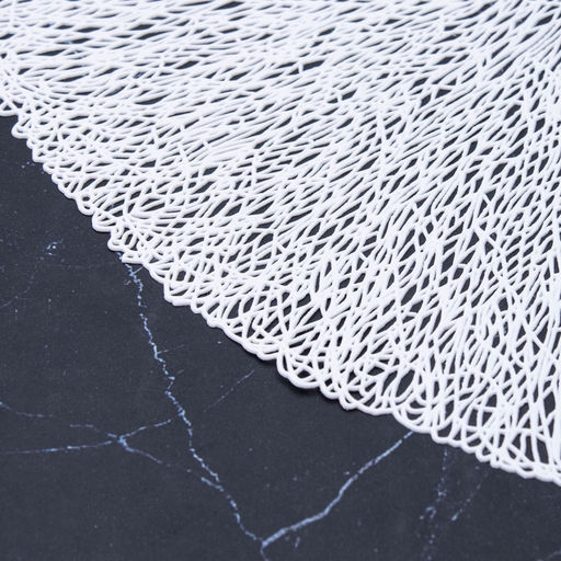 Набор салфеток сервировочных на стол Доляна Соломка, d=38 см, 4 шт, цвет светло-серый  фото 10