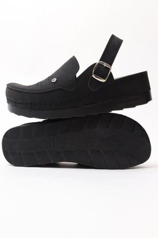 703 | Jelena | Черные женские медицинские сабо с закрытым носом - Milka shoes&more фото 2