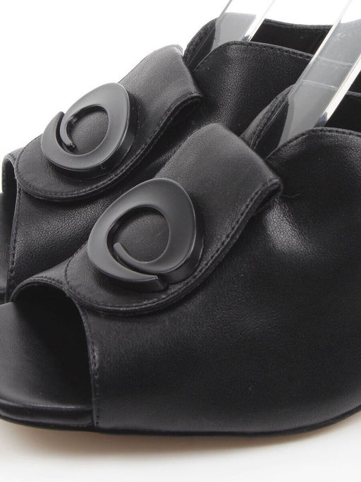08-XL660-1 BLACK Босоножки женские (натуральная кожа)