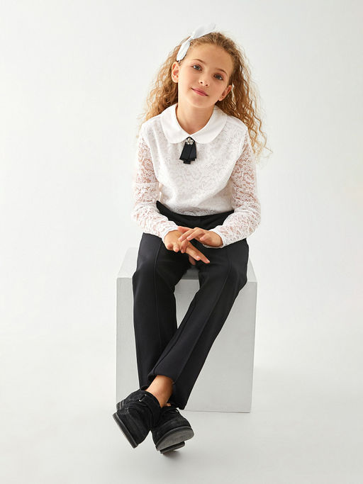 ACOOLA / Блузка детская для девочек Arife белоснежный  фото 3