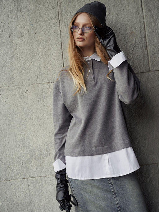 Джемпер женский серый