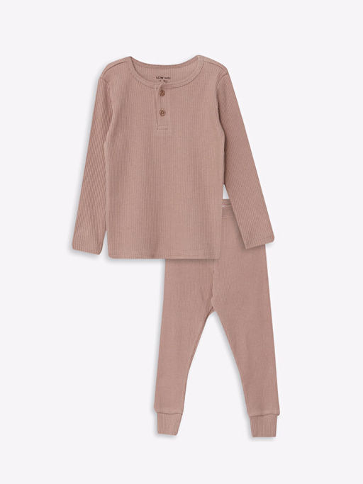 Bisiklet Yaka Uzun Kol Erkek Bebek Pijama Tak?m?